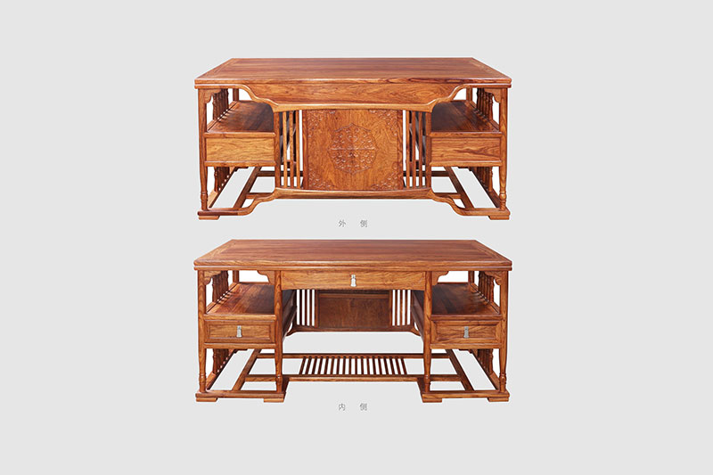秀洲中式家居装饰书房桌椅组合家具效果图